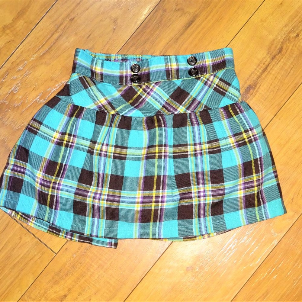 Sonoma pleated plaid girl school skirt